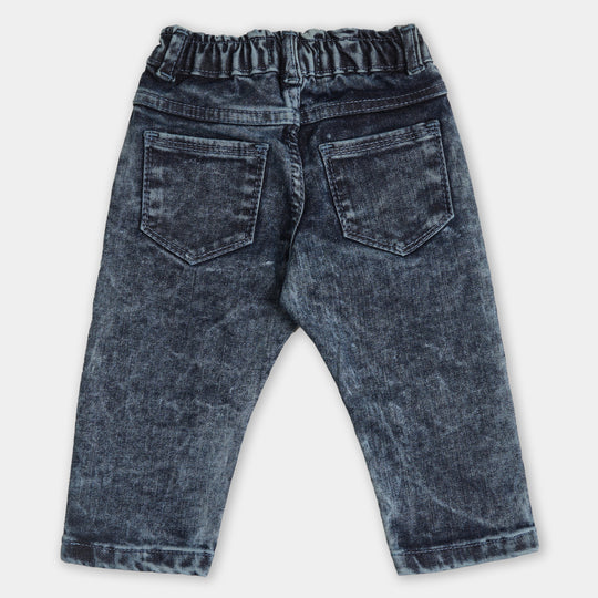 Infant Boys Pant Denim Patches - LIGHT BLUE