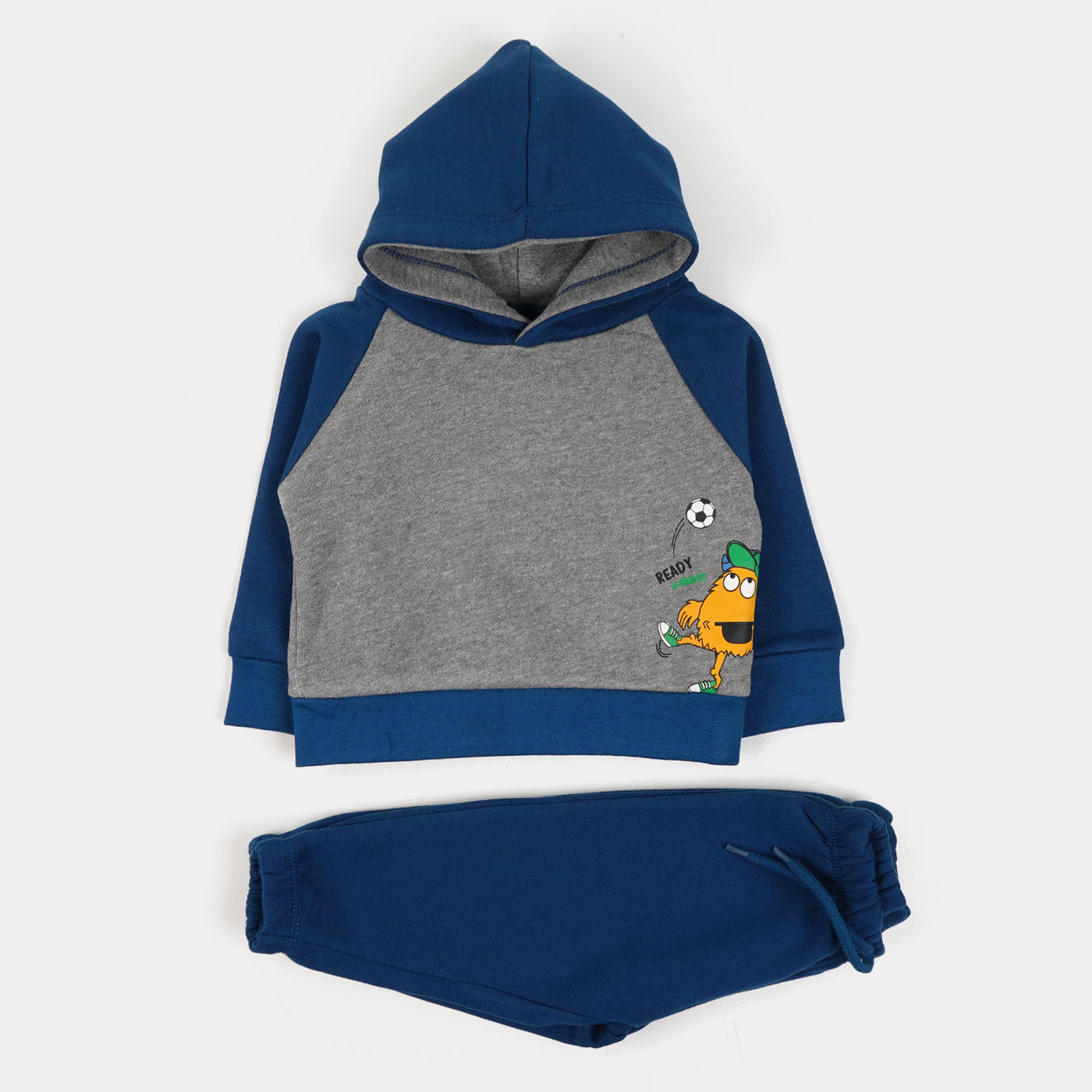 Infant Boys Knitted Suit Ready To Shoot - Grey&Navy