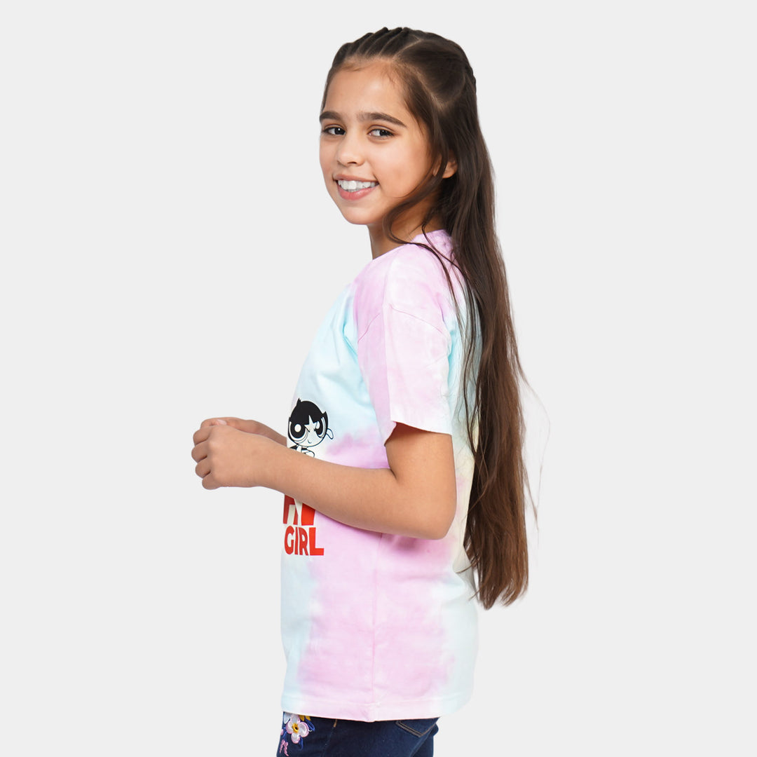 Girls Cotton Jersey T-Shirt Fight - Multi