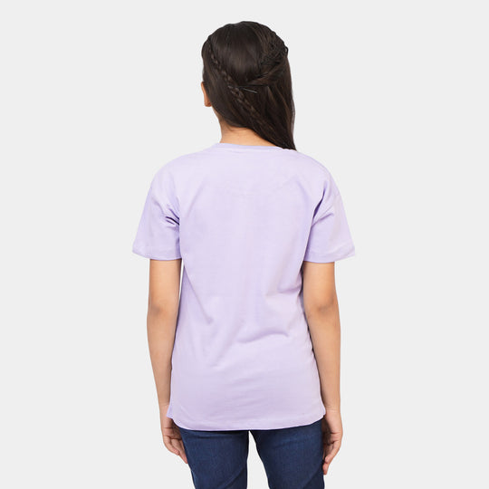 Girls Cotton T-Shirt Rapunzel - Purple