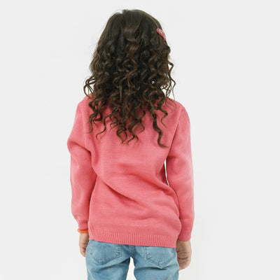 Girls Sweater Blossom Penguin - Pink