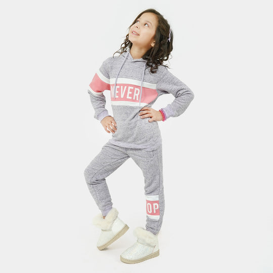 Girls 2 Pcs Suit Never Stop - GREY