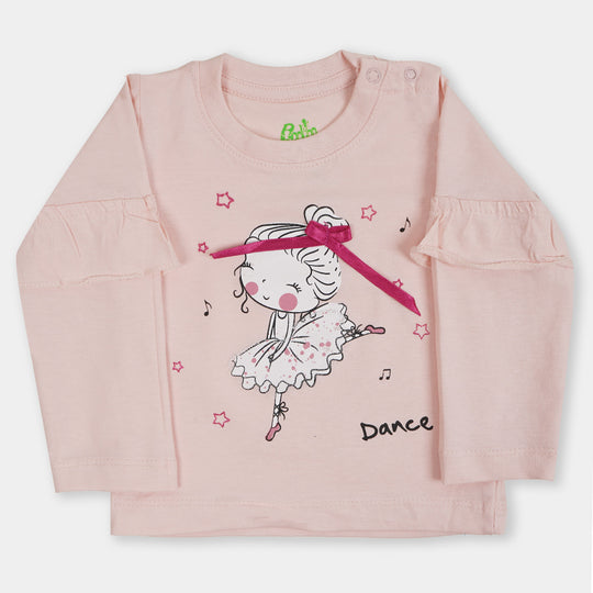 Infant Girls T-Shirt Dance - Peach