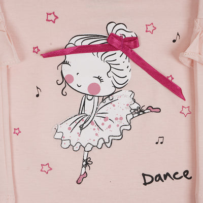Infant Girls T-Shirt Dance - Peach