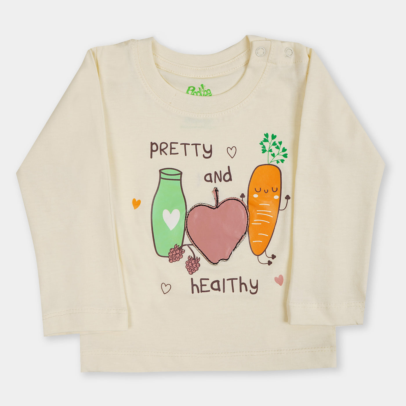Infant Girls T-Shirt Vegetables - Cream