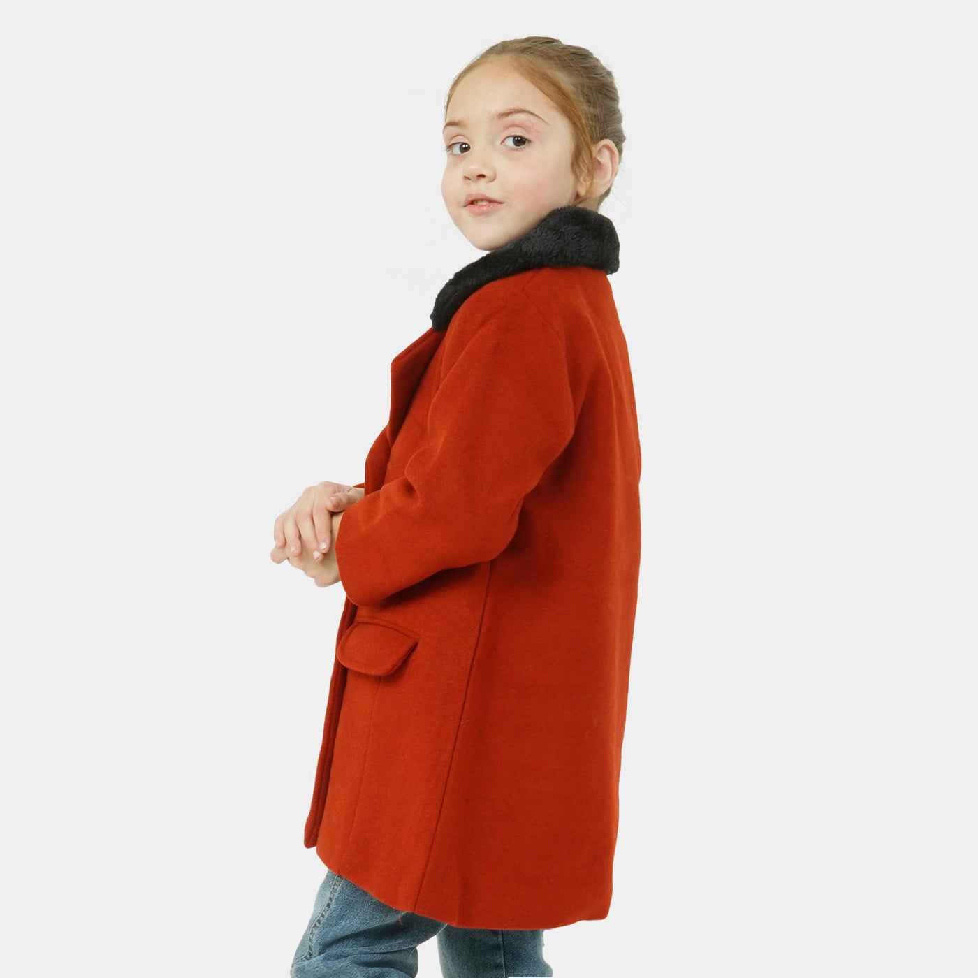 Girls Stylish Woolen Coat
