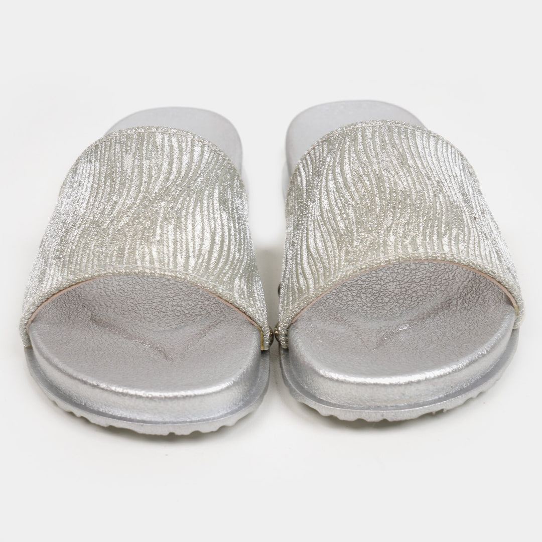 Girls Slipper F-25 - SILVER