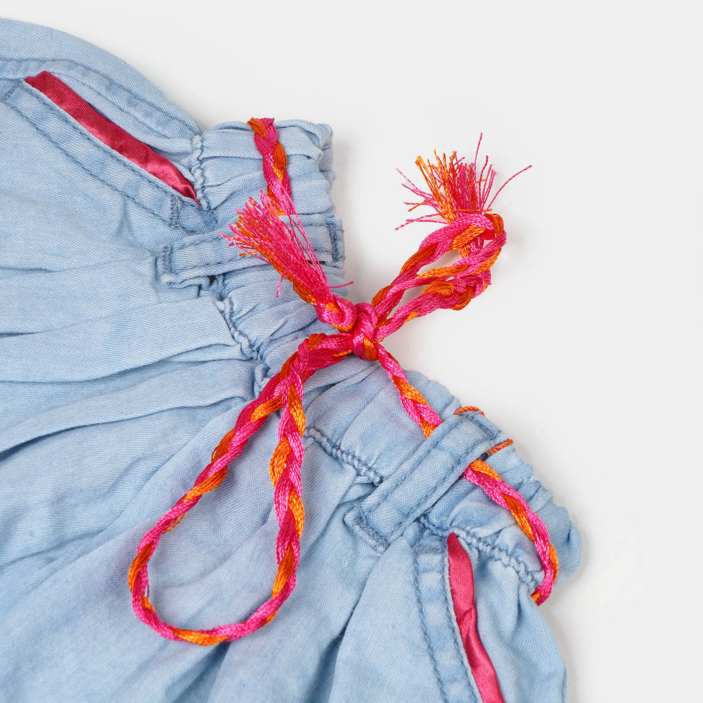 Infant Girls Denim Skirt Flared  - L.Blue