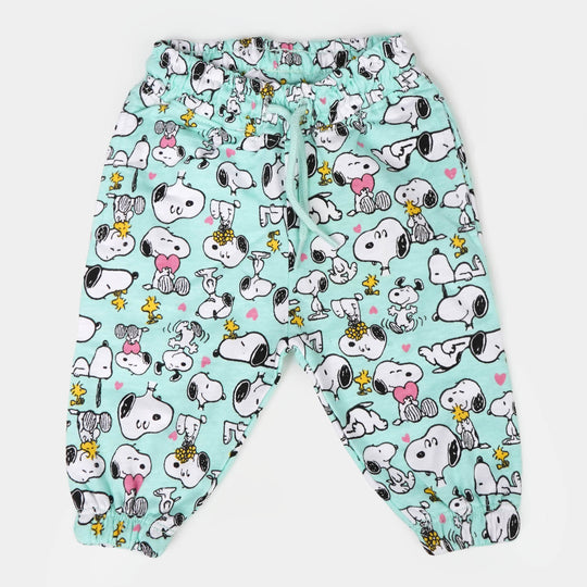 Infant Girls Terry Pyjama Character - Sky Blue