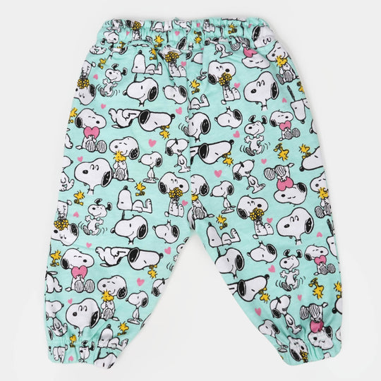 Infant Girls Terry Pyjama Character - Sky Blue