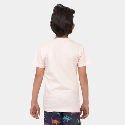 Boys Cotton T-Shirt Imagination - Light Peach