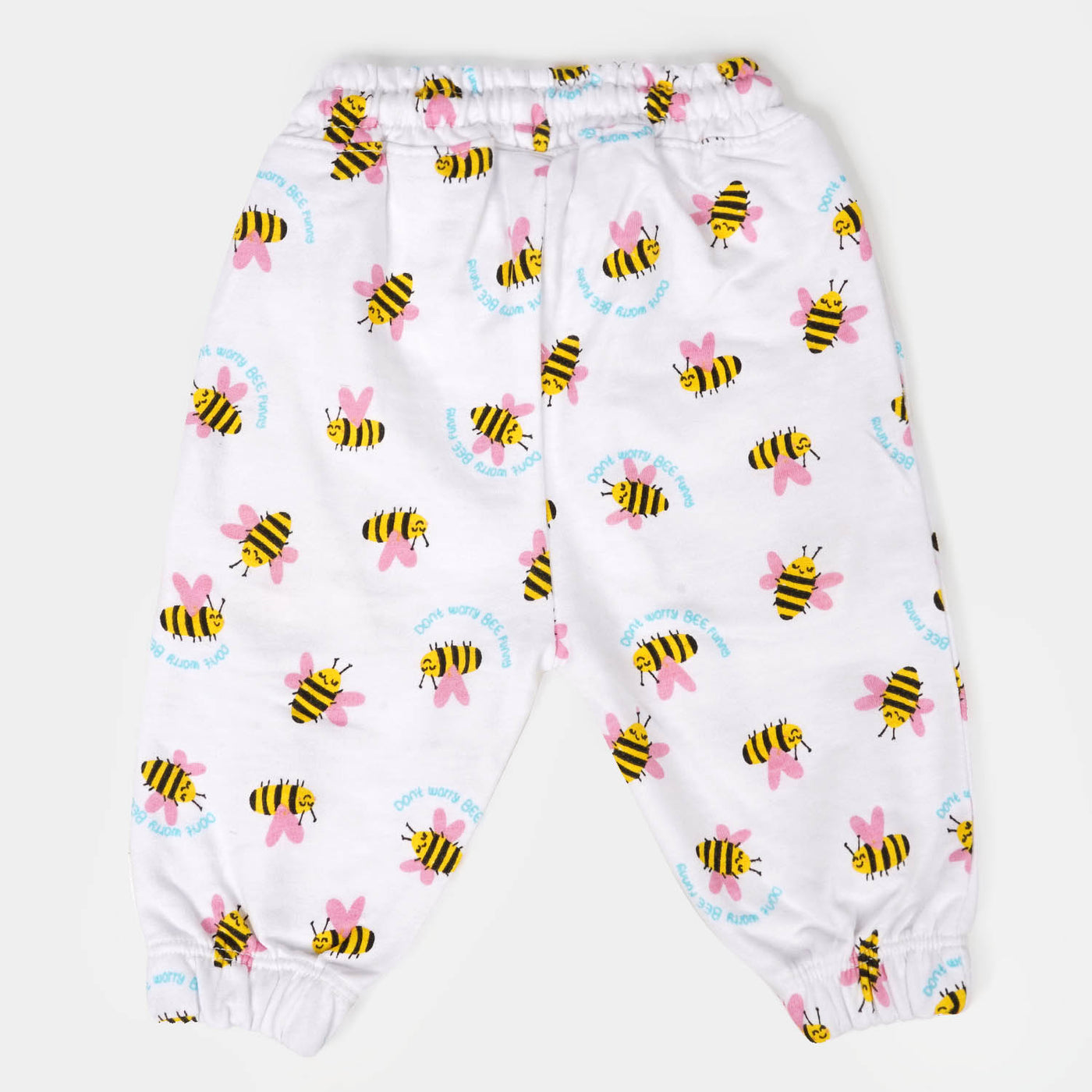 Infant Girls Terry Pyjama Bee - White