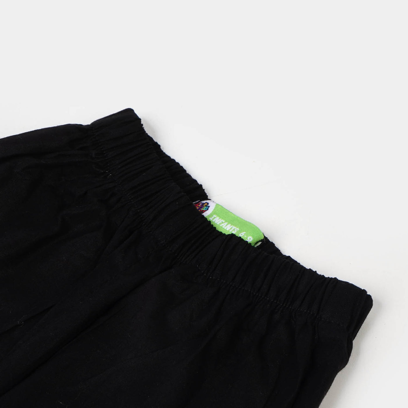Infant Girls Cotton Straight Pant - BLACK