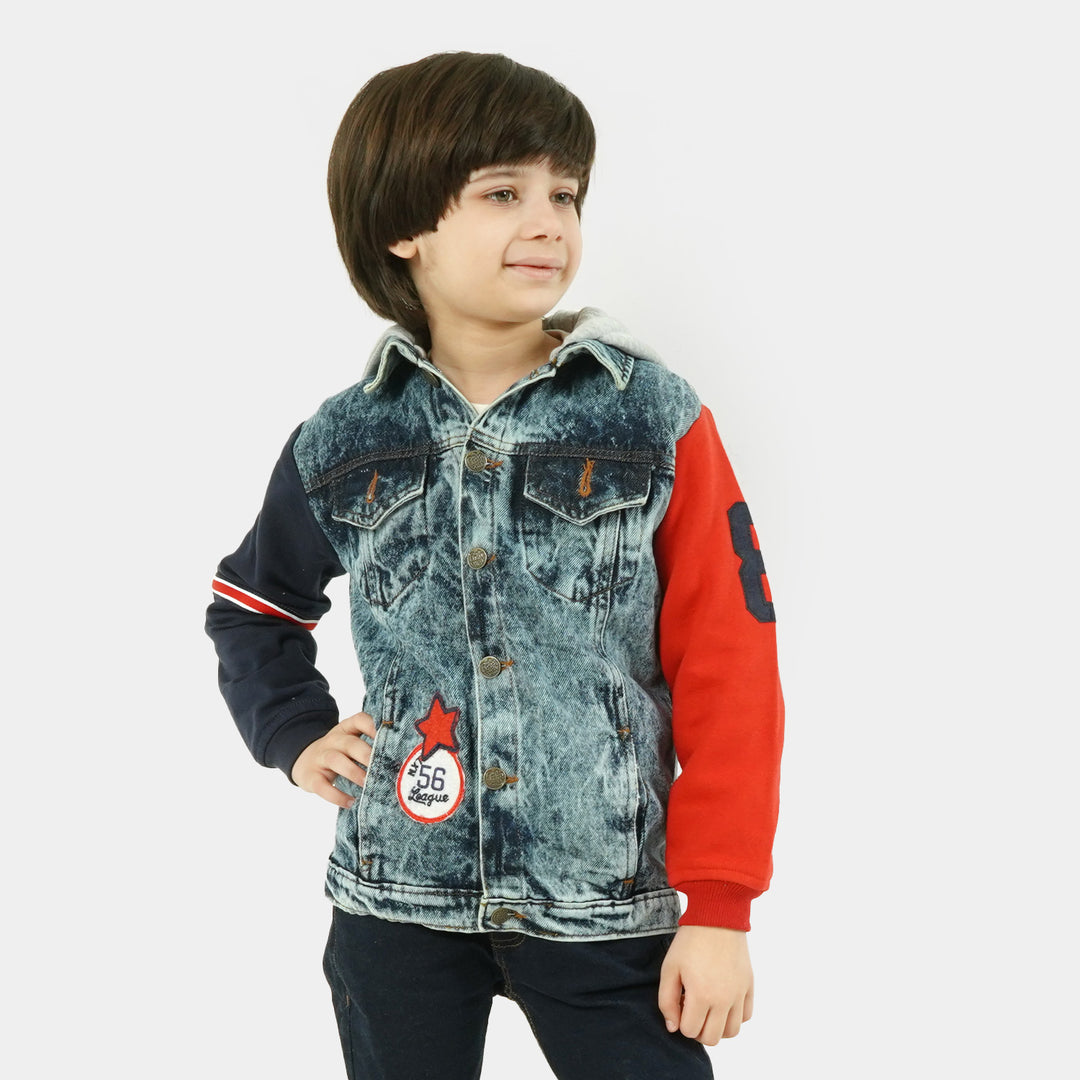 Boys Denim Jacket League Blue Price in Pakistan Bachaa Party