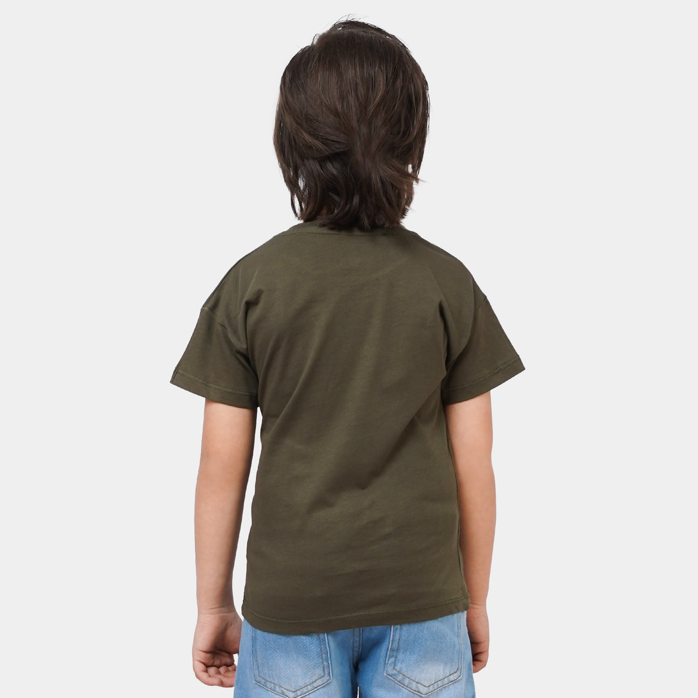 Boys Cotton T-Shirt Realm - Olive Green