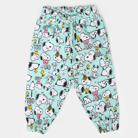 Girls Terry Pyjama Character - Sky Blue