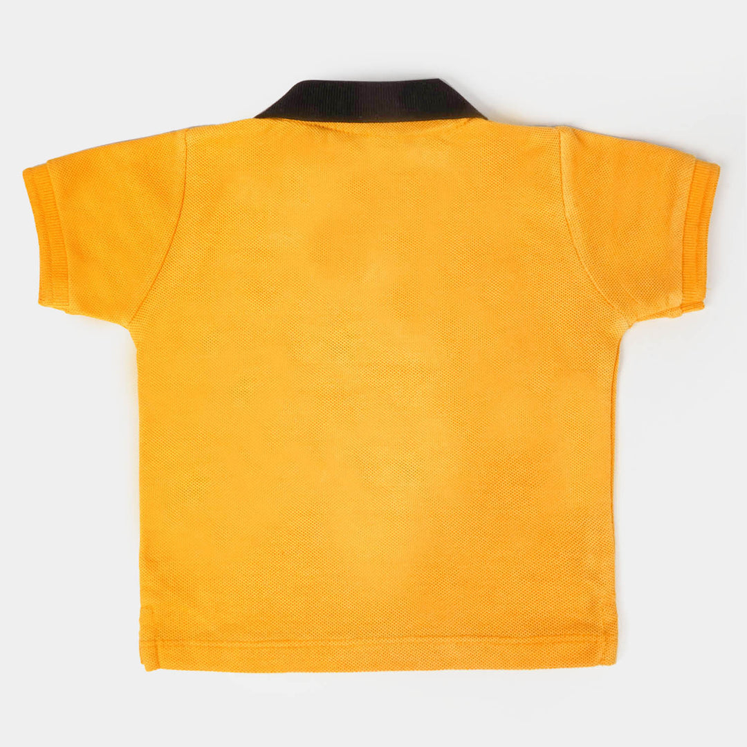 Infant Boys Cotton Polo Shirt Vibrant - Yellow