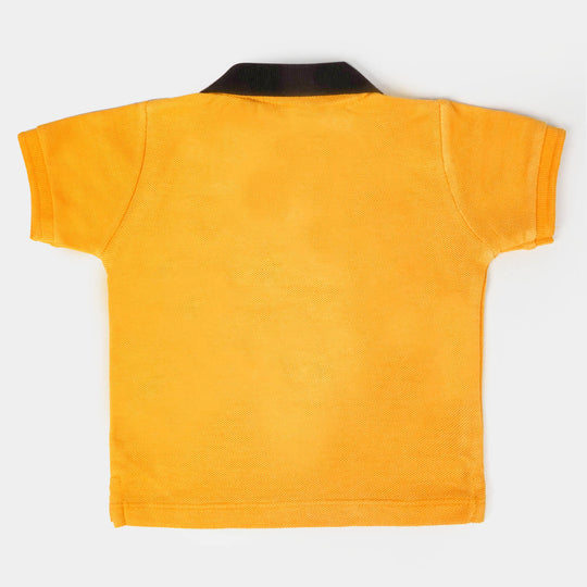 Infant Boys Cotton Polo Shirt Vibrant - Yellow