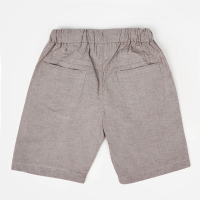 Boys Cotton Suit - Greyish Brown