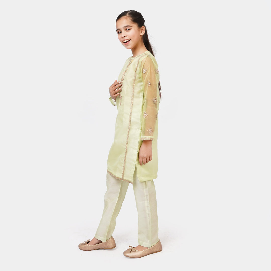 Girls 2Pcs Suit Sohan - Pista Green