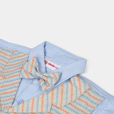 Boys Cotton Suit - Multi Stripe