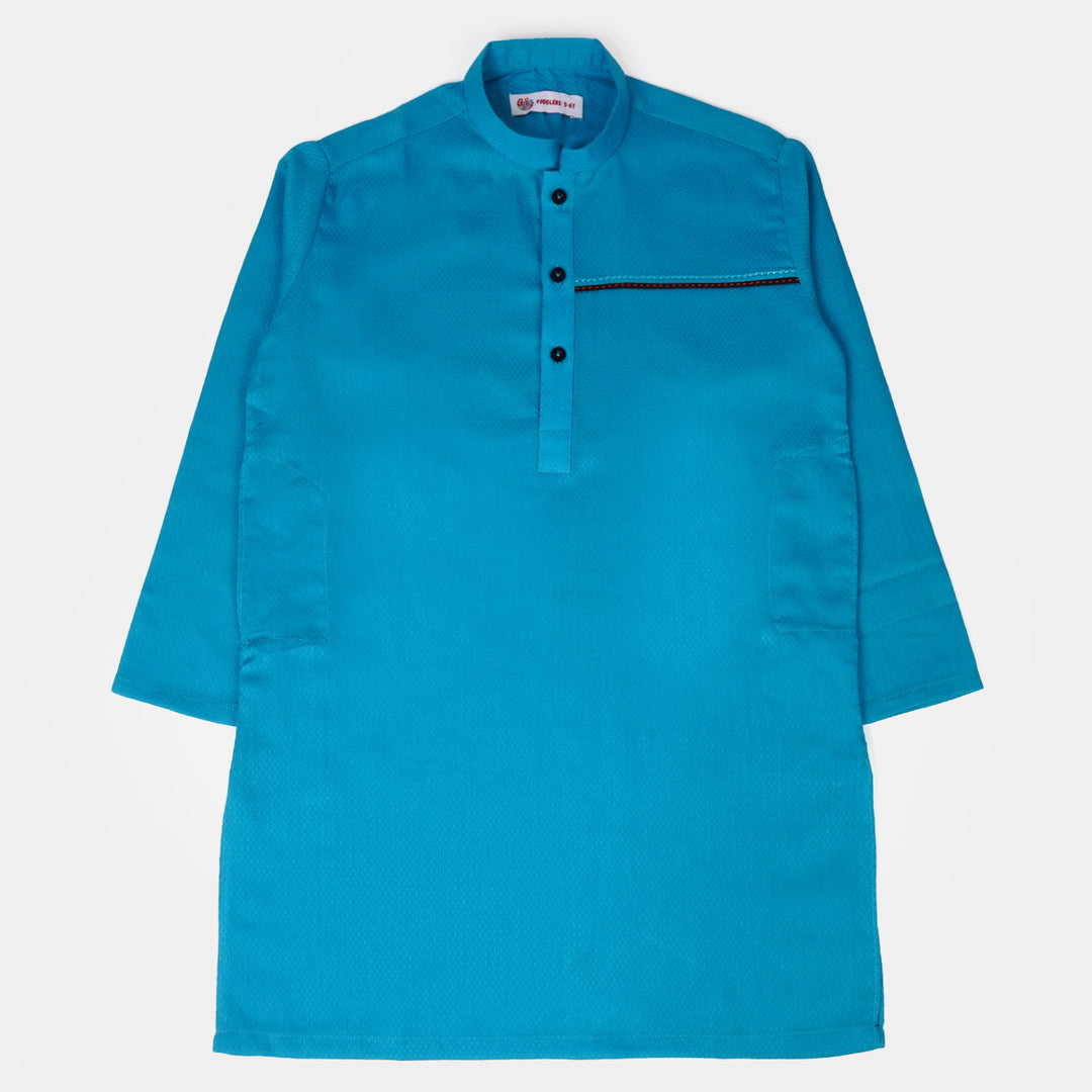 Boys Cotton Styling Kurta - Blue