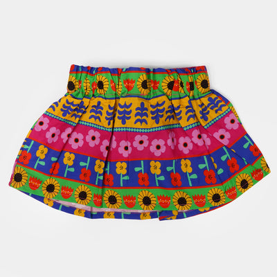 Infant Girls Cotton Casual Skirt - Multi