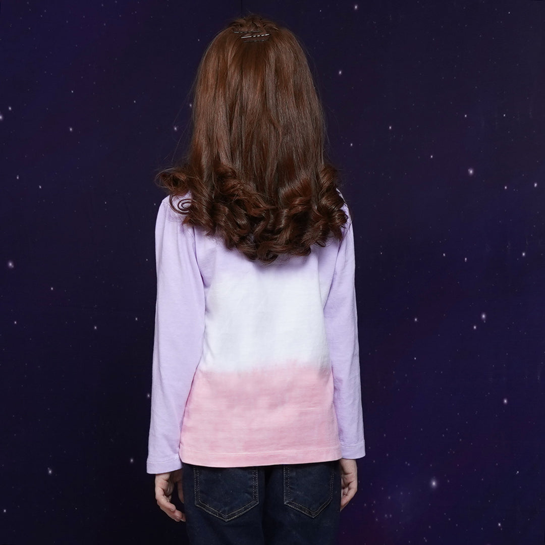 Girls T-Shirt F/S Nasa Swirl - B. White
