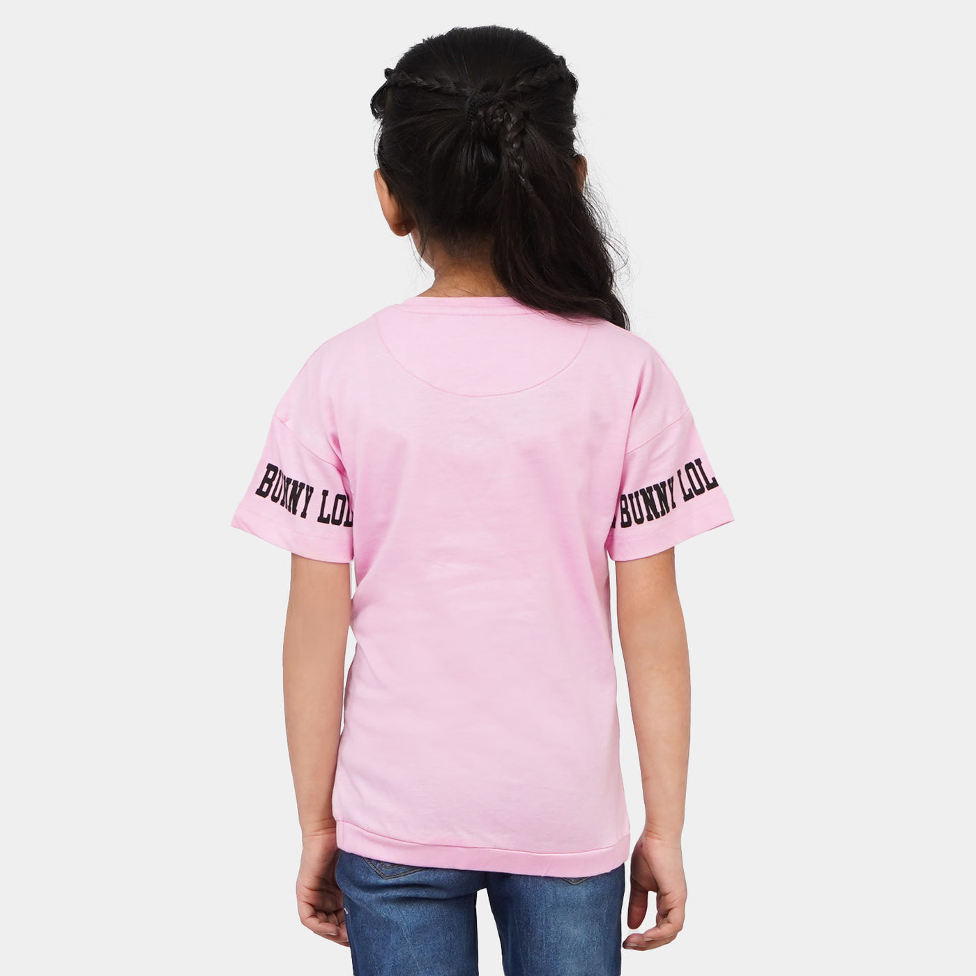 Girls Cotton Character T-Shirt  - Light Pink