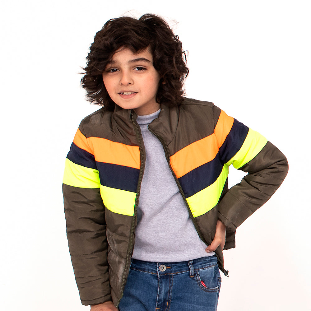Infant Puff Jacket For Boys - Green