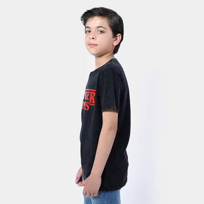 Boys T-Shirt Stranger Things | BLACK