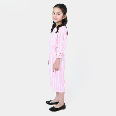 Girls Digital Print Jumpsuit - Pink