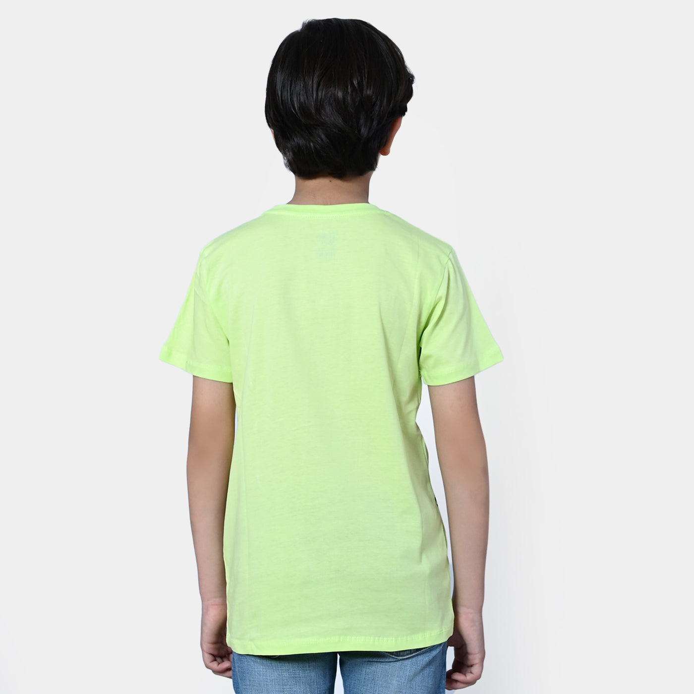 Boys Cotton T-Shirt New Goals |Sharp Green