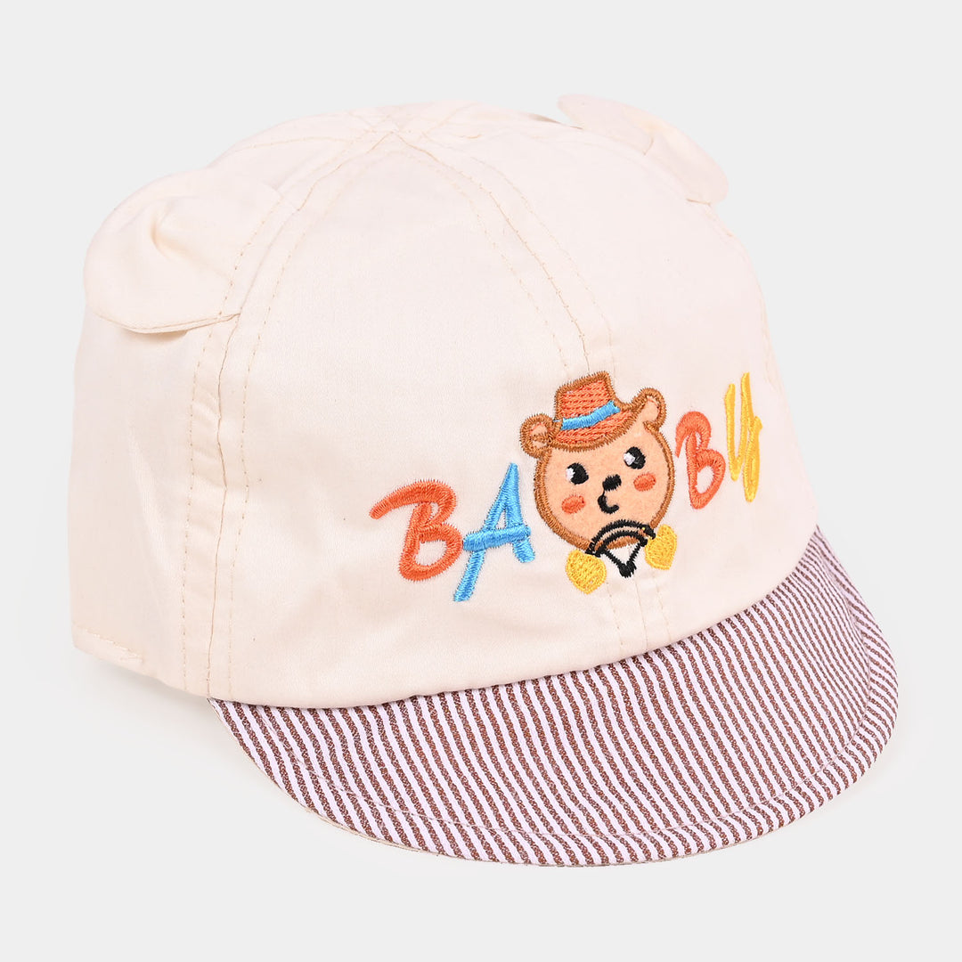 Baby Sun Cap/Hat 3M+ | White