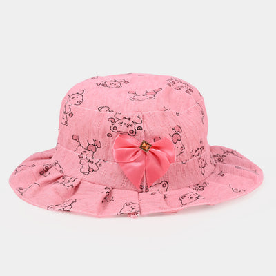 Fancy Round Sun Cap/Hat 9M+ | Peach