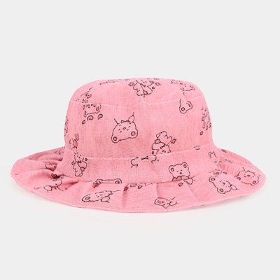 Fancy Round Sun Cap/Hat 9M+ | Peach