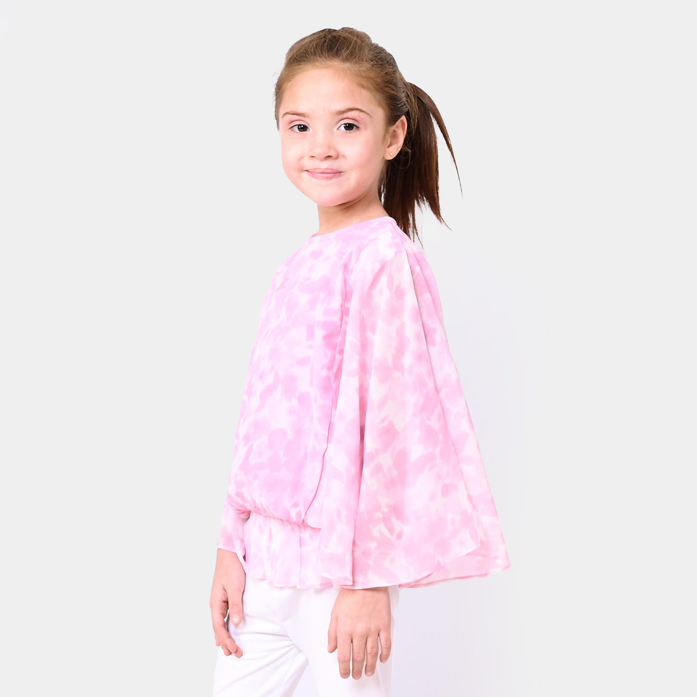 Girls Chiffon Casual Top - Pink