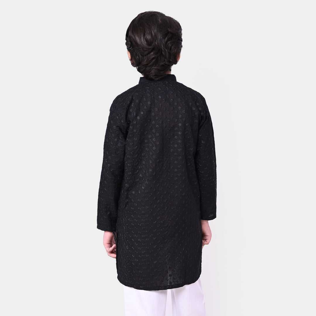 Boys Chicken Kari Kurta - Black