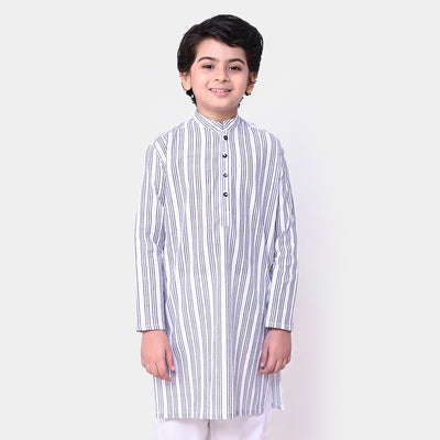 Boys Cotton Basic Kurta  - Multi