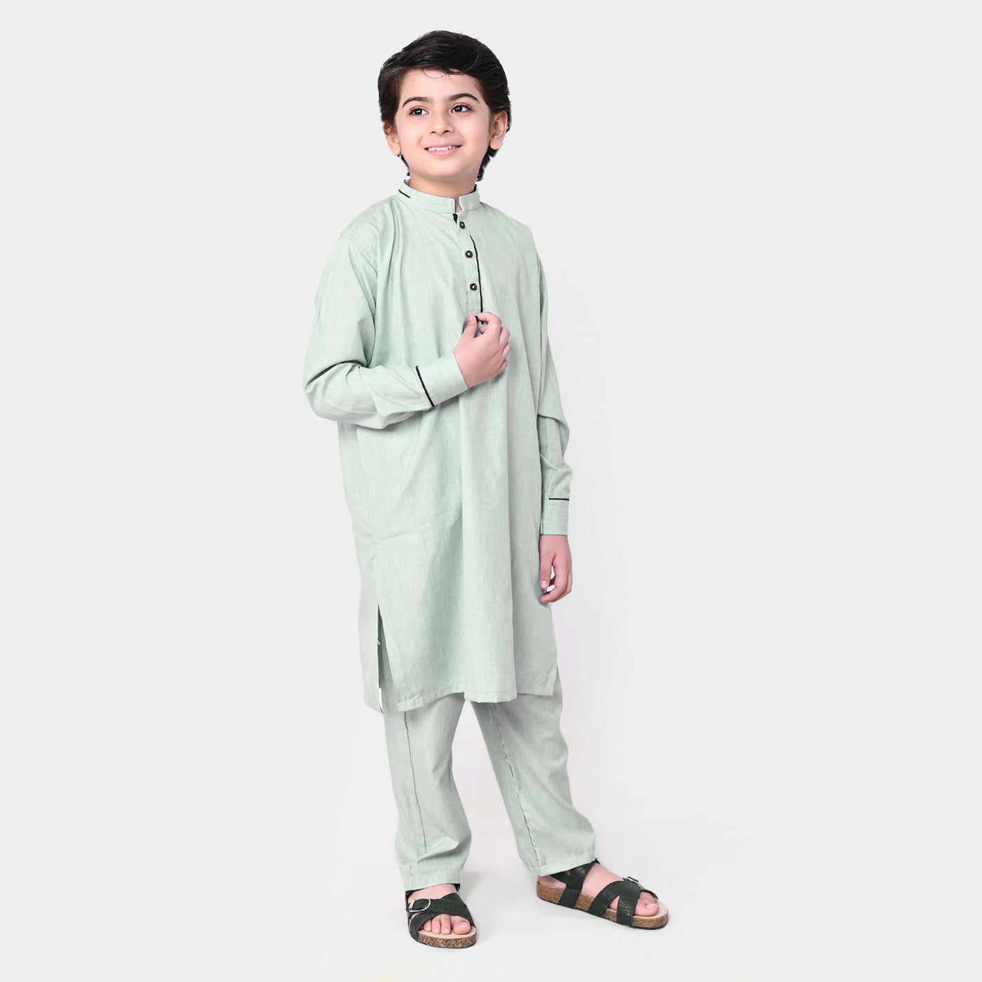 Boys Viscose Styling Kurta Pajama - Light Blue