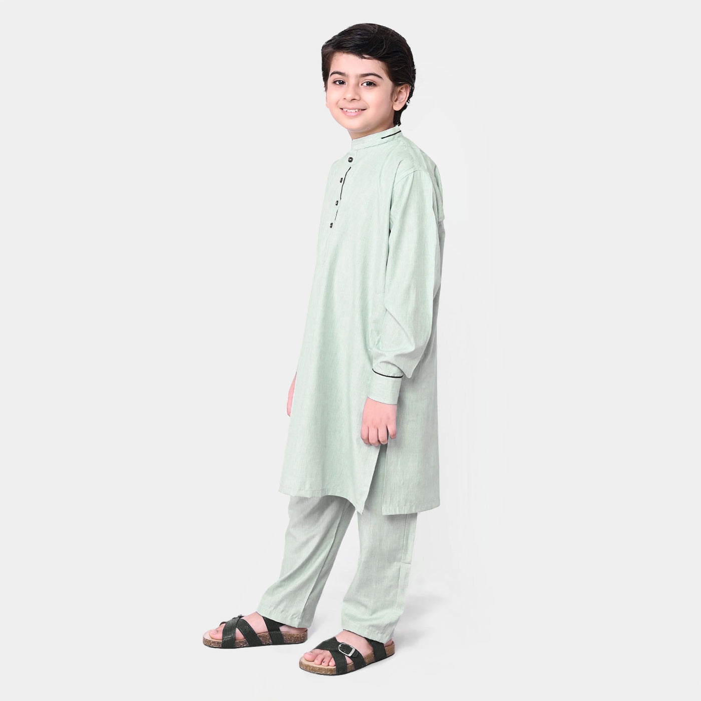 Boys Viscose Styling Kurta Pajama - Light Blue