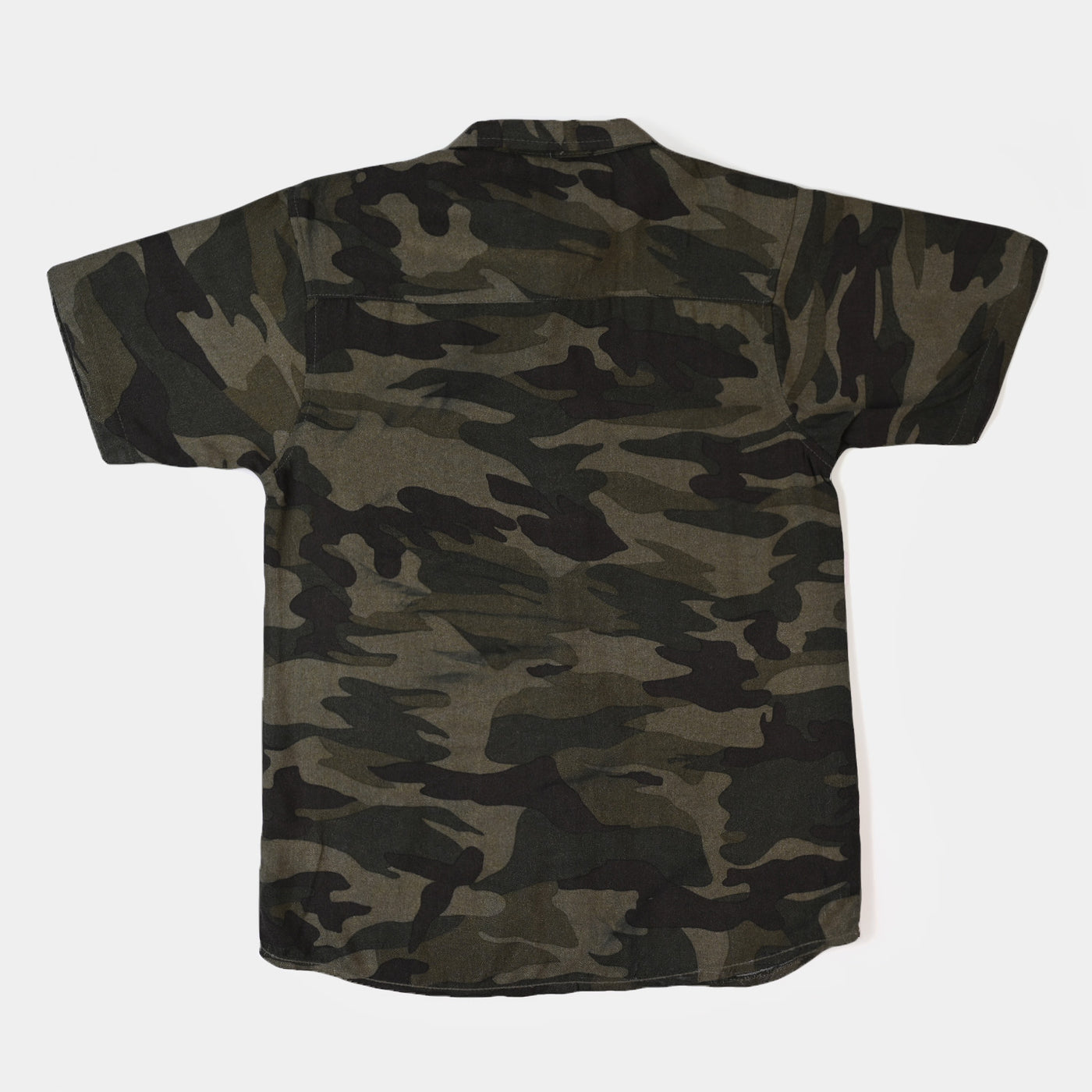 Boys Cotton Casual Shirt - Camo Green