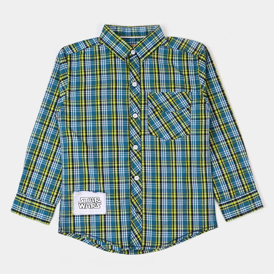 Boys Cotton Casual Shirt Character - Check