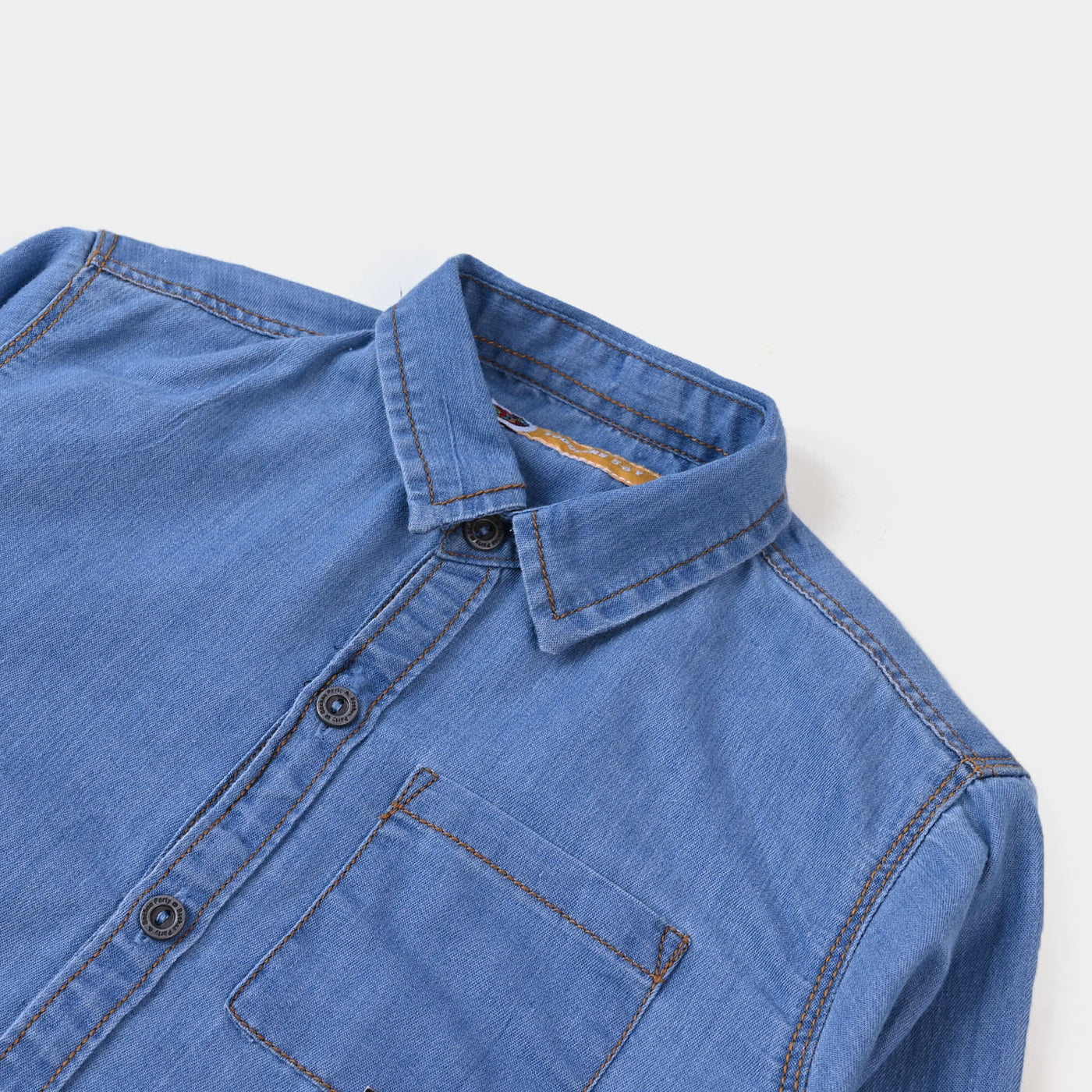 Boys Denim Shirt Dino Club - LIGHT BLUE