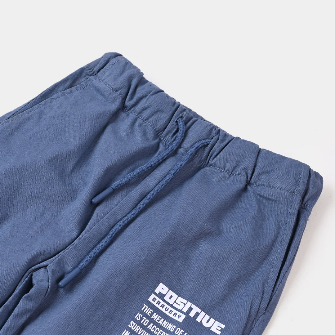 Boys Cotton Pant Positive - Winter/Sky