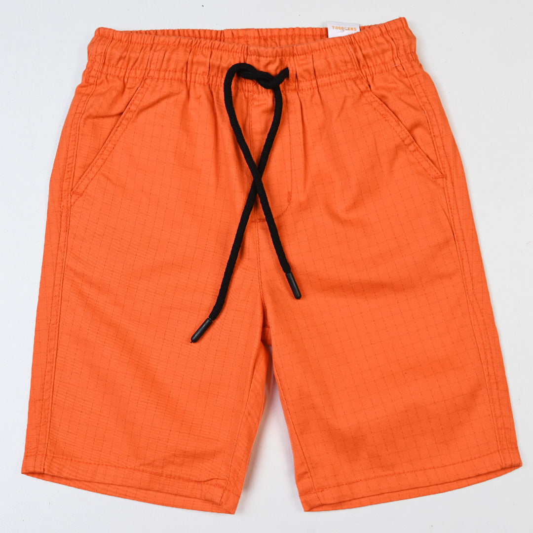 Boys Cotton Short Rip Stop - Orange