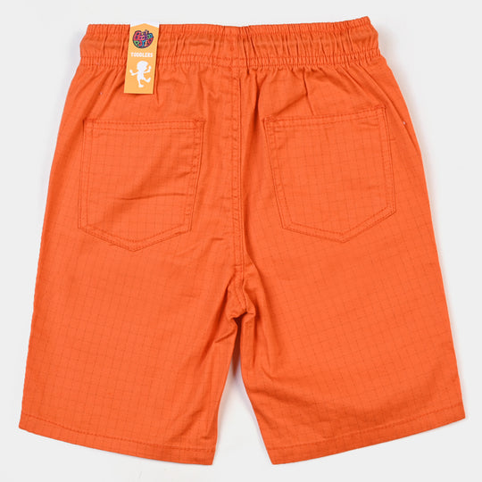 Boys Cotton Short Rip Stop - Orange