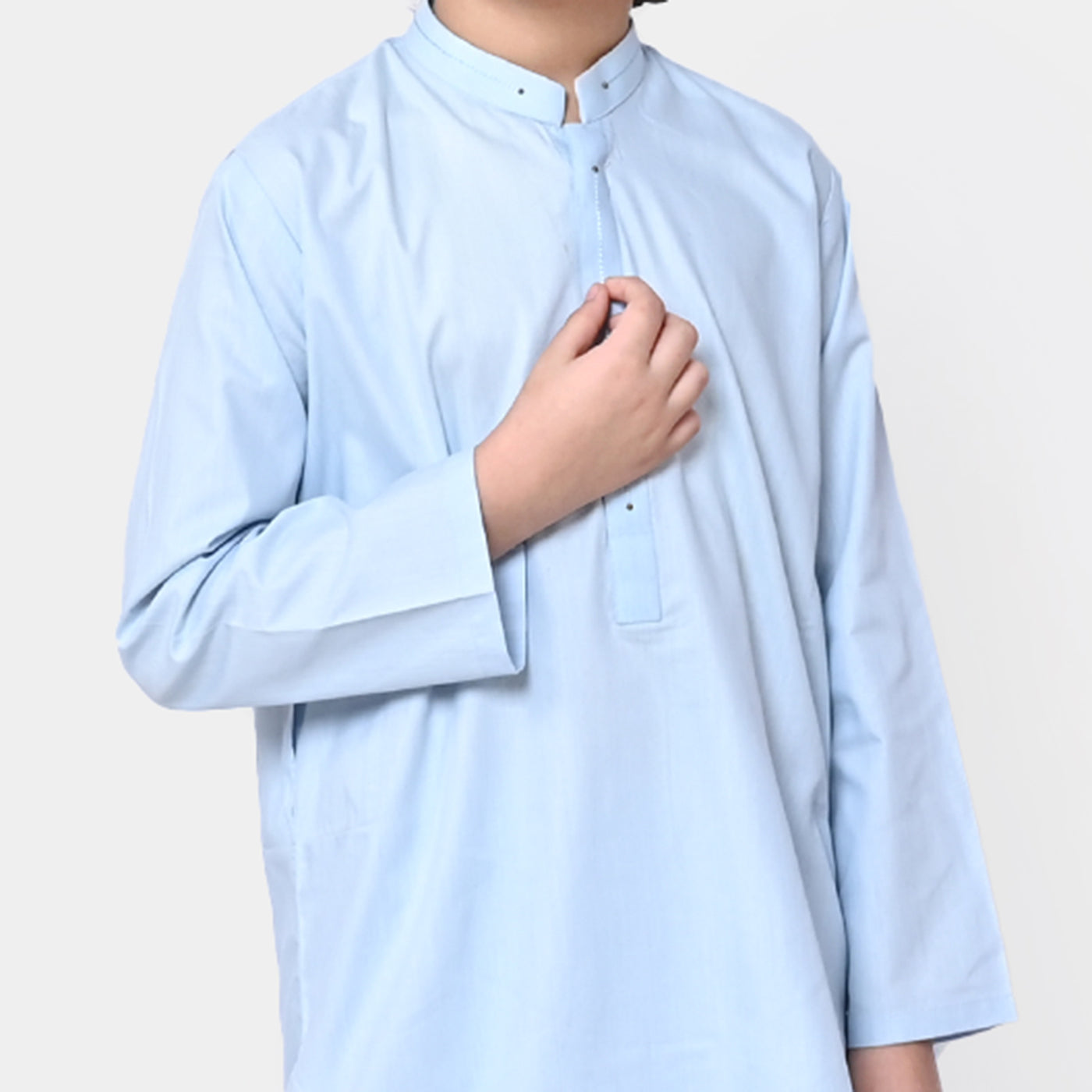 Boys Viscose Styling Kurta Pyjama - Blue