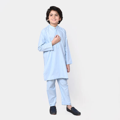 Boys Viscose Styling Kurta Pyjama - Blue