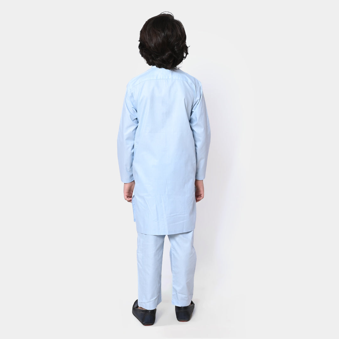 Boys Viscose Styling Kurta Pyjama - Blue